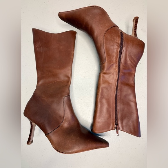 Tony Bianco Chestnut Heeled Boots - Picture 6 of 10